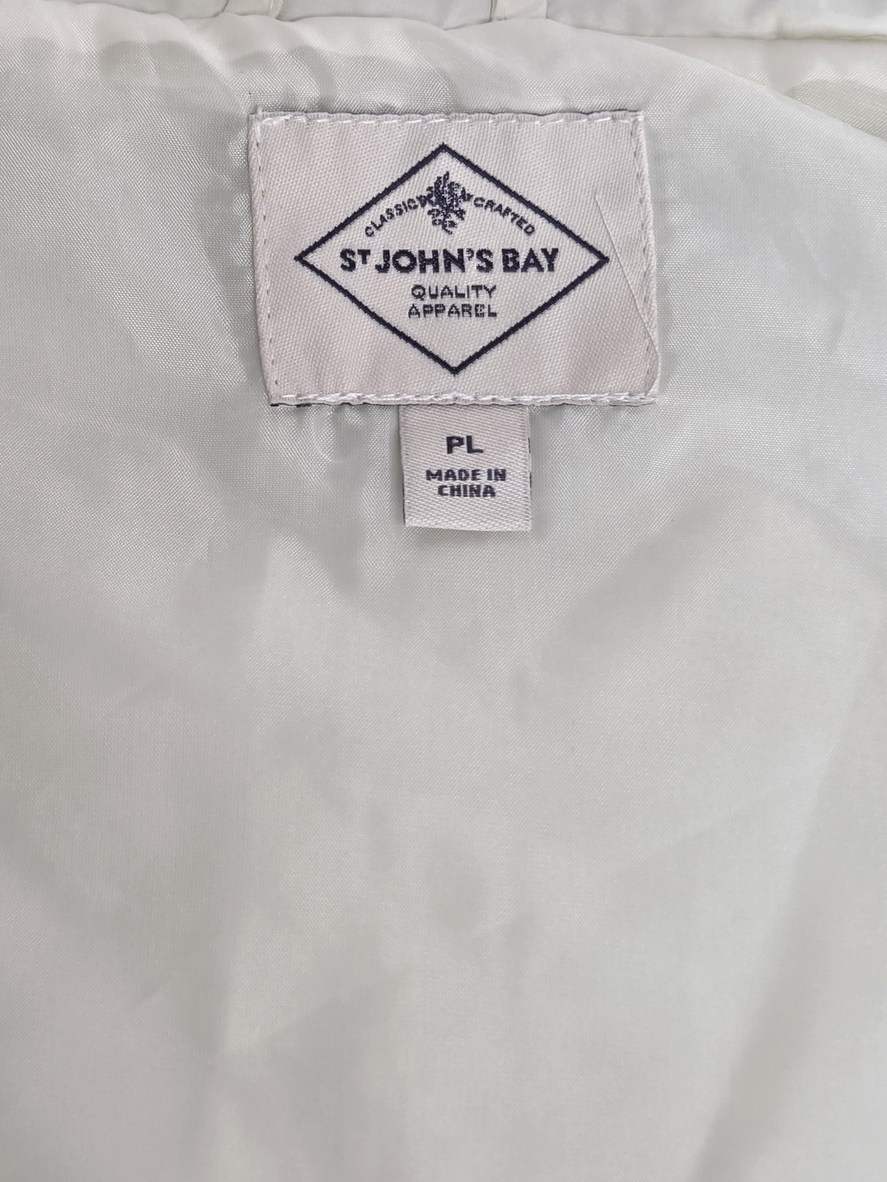 St. John's Bay Cream Quilted Vest with Gold Zipper - Picture 8 of 11